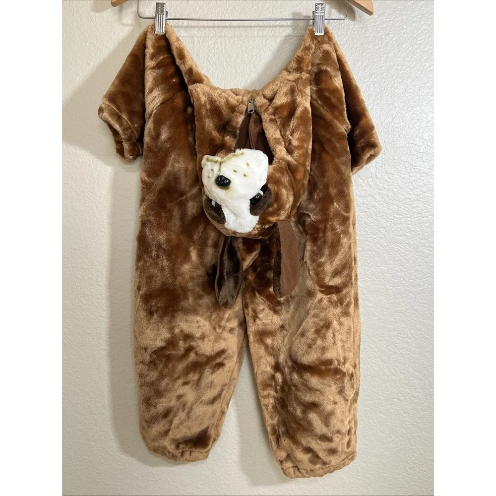 Vintage Halloween CHOSUN Costume Puppy Dog Child Small  2-3  Soft Zip Up